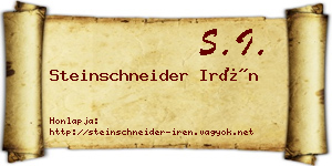 Steinschneider Irén névjegykártya
